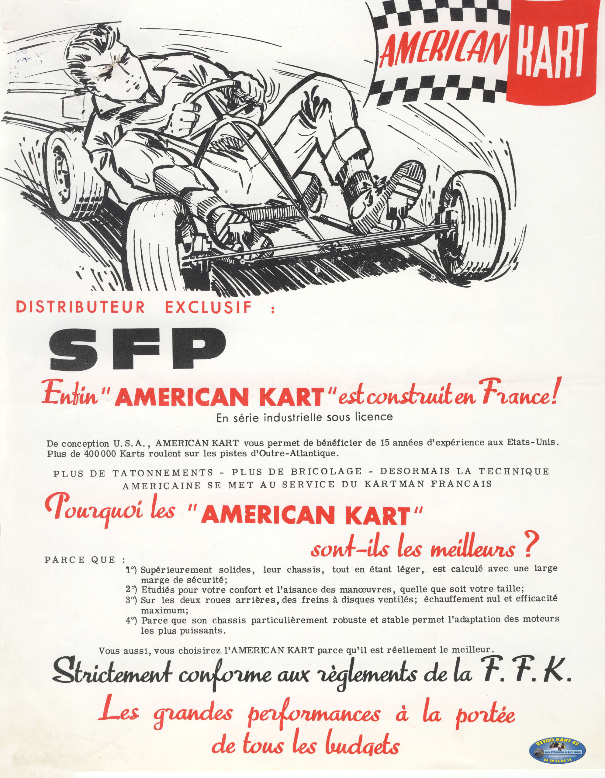 Châssis; SFP Américan Kart; Paris; JLO; Clinton; PPK; Solo-Kart; 1960